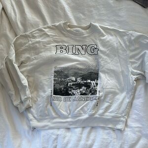 Anine Bing Cropped oversized sweatshirt